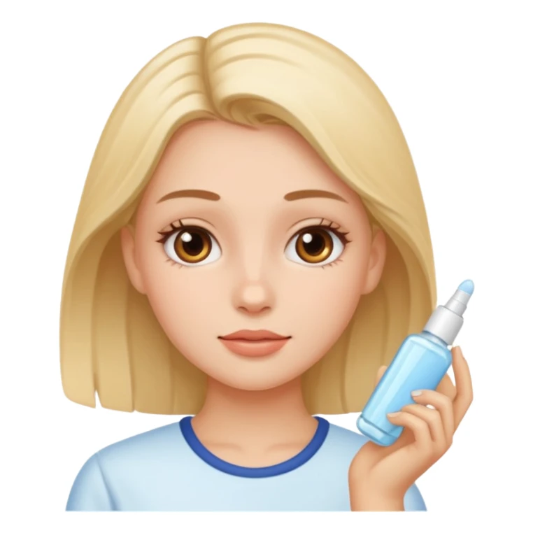 A girl making his skincare sticker