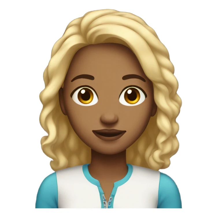 A lightskinned young woman sticker