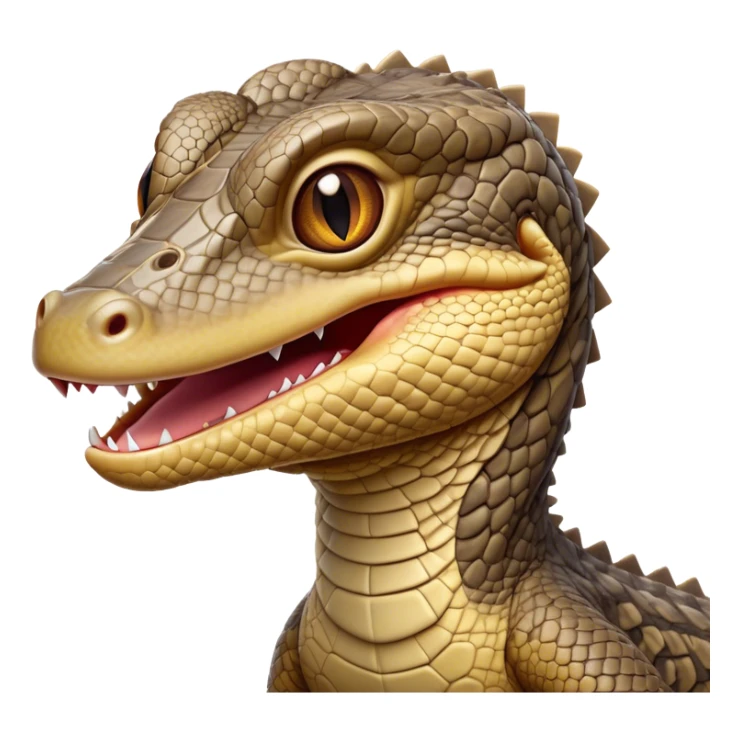 Cinematic Comical Monitor Lizard Portrait Emoji, Head tilted dramatically with an exaggeratedly shocked expression, featuring a robust, patterned body with wide, comically expressive eyes full of humorous disbelief, Simplified yet hilariously expressive features, highly detailed, glowing with a slightly sassy glow, high shine, dramatic yet playful, stylized with an air of quirky reptilian attitude, soft glowing outline, capturing the essence of a meme-worthy monitor lizard that looks ready to side-eye its way into viral fame! sticker