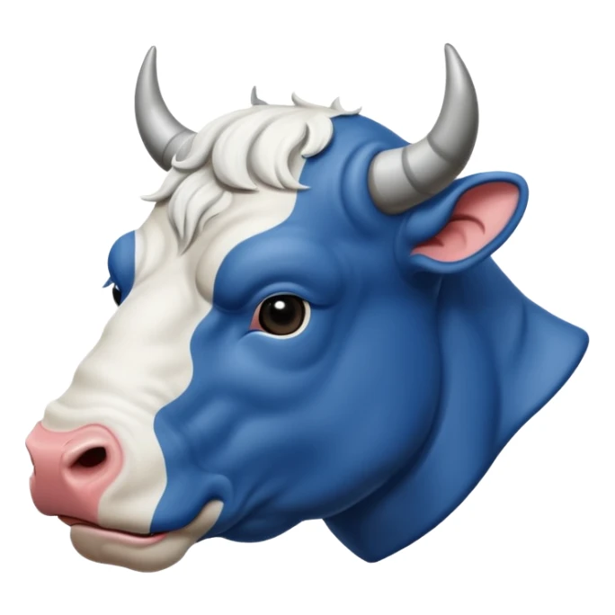 D’un taureau de la race blanc bleu belge de profil sticker