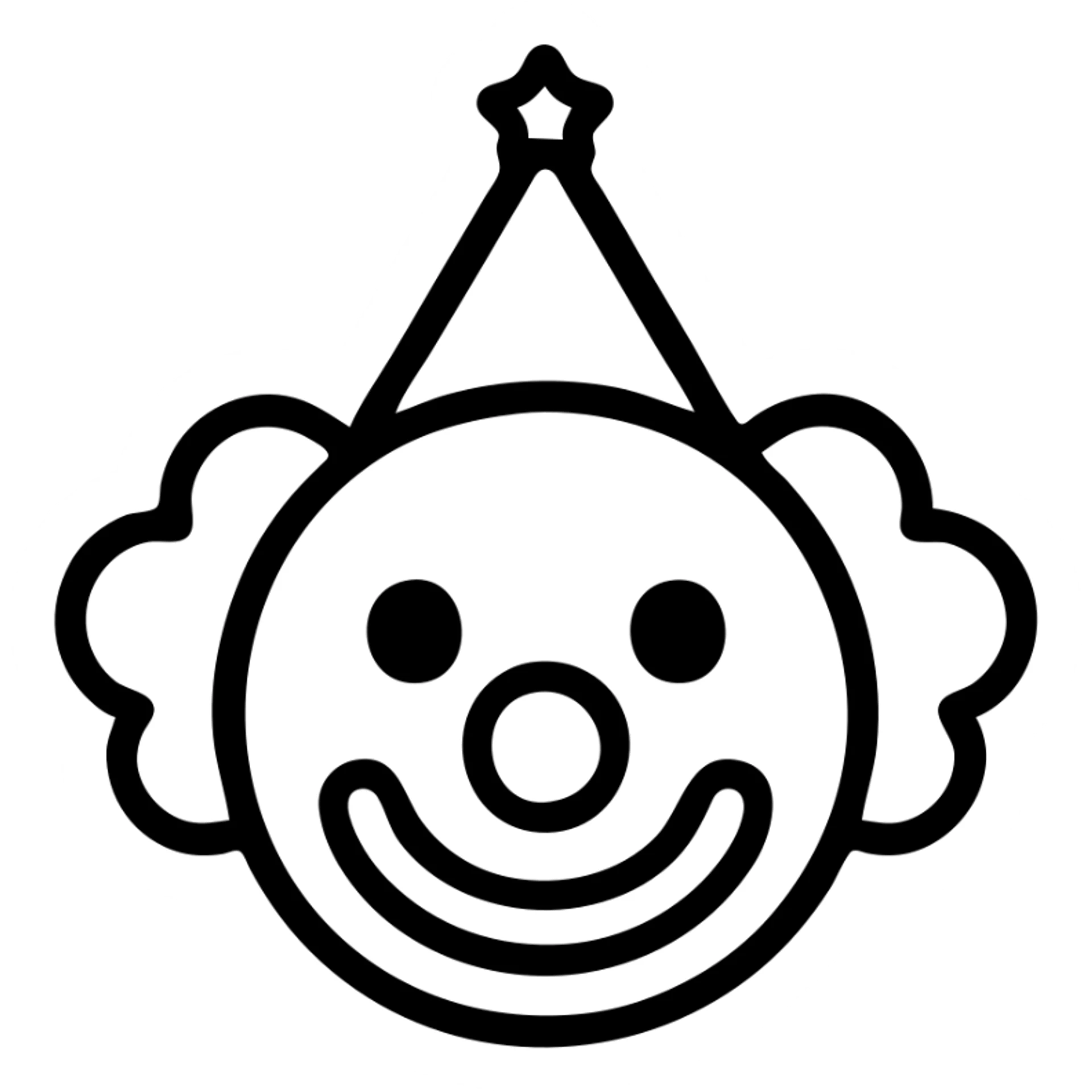 bright clown with smile sticker