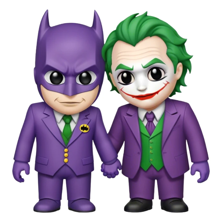 the batman and the joker holding hands sticker