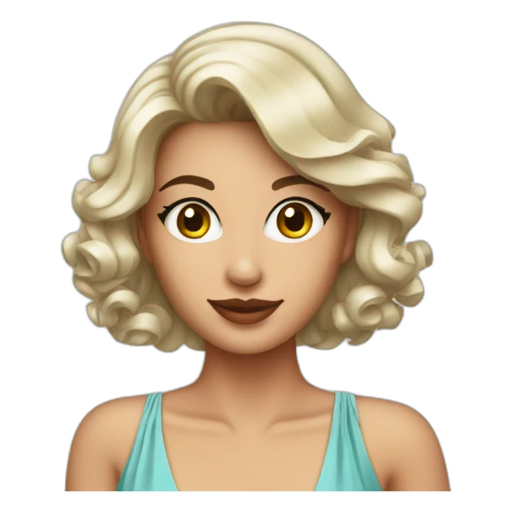 beautiful woman in a cocktail dress sticker