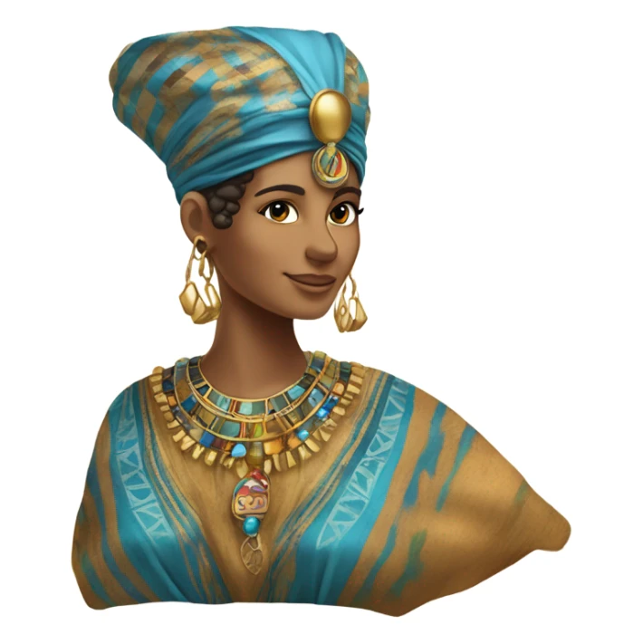 egyptian with traditional costume sticker