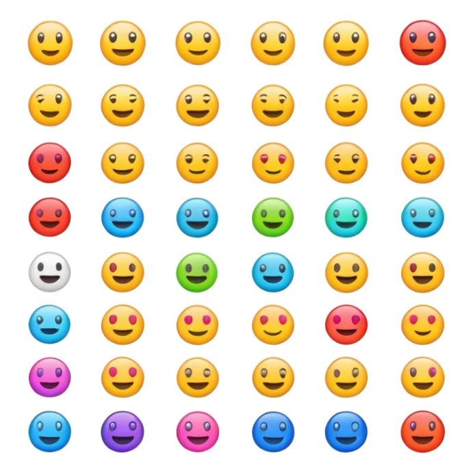 i want all rounded imojis for my application  sticker