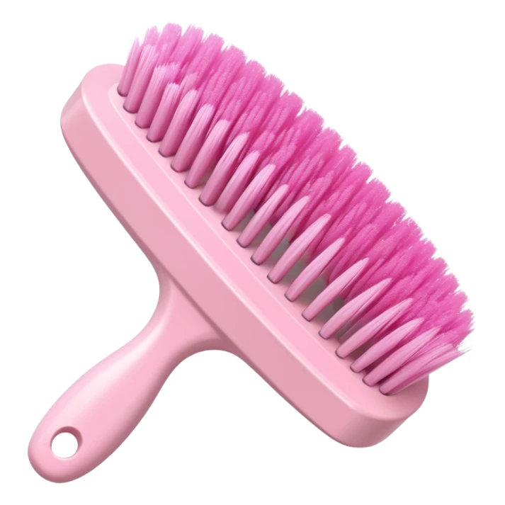 Powder pink and white hairbrush sticker