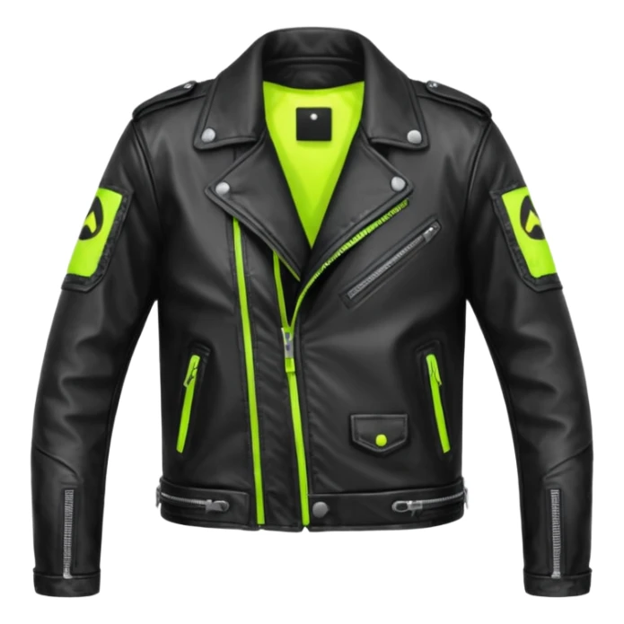 neon color Russian underground fashion jacket sticker
