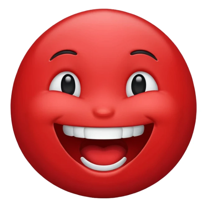 Lafing in red color emoji sticker
