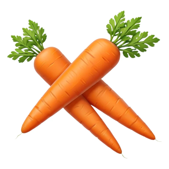 Mini carrot sticks, small orange cylinders, blunt rounded ends on both sides sticker