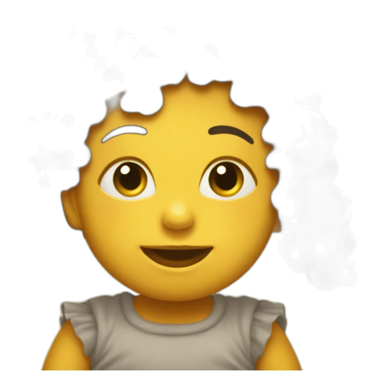 The sun with the face of a baby sticker