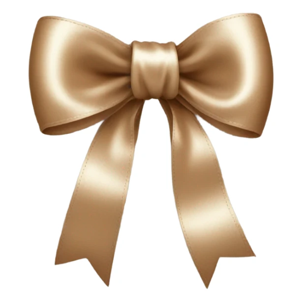 Light brown bow sticker