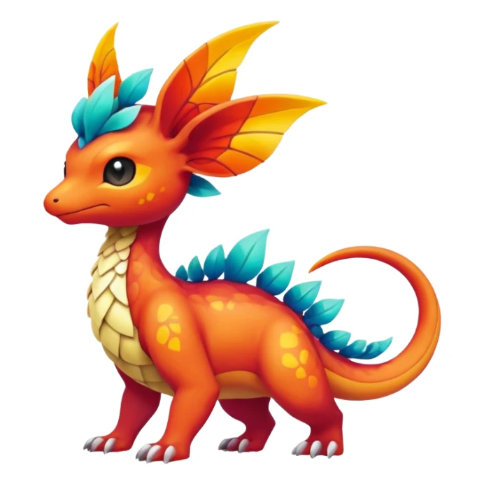 Elemental magical colorful exotic Pokémon-Fakémon-creature sticker