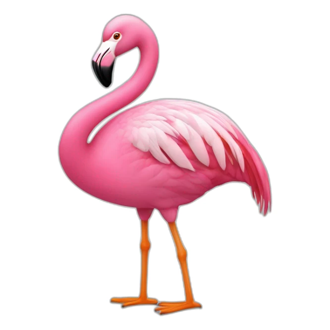 Un flamand rose avec des lunettes sticker