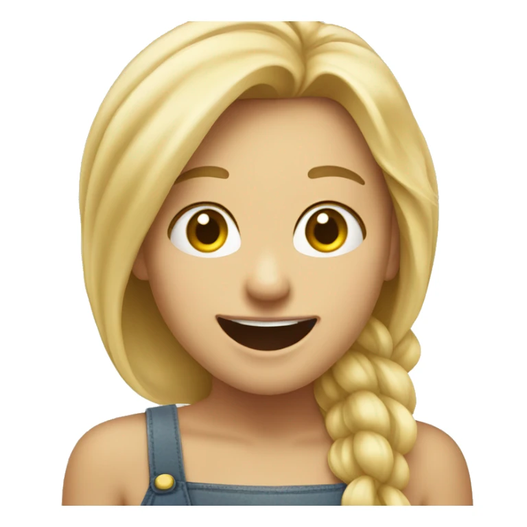A blonde girl sticking her tongue out and smiling sticker