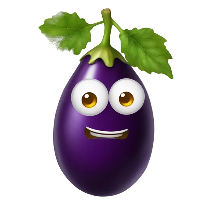 Une aubergine qui rentre dans une peche sticker