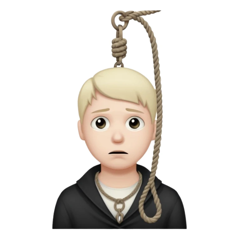 Hanging by a Noose around the neck emoji sticker