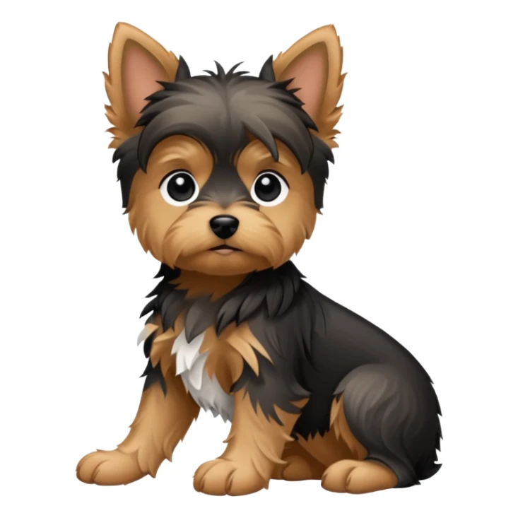 Yorkshire Terrier puppy with a cast on his hind leg sticker