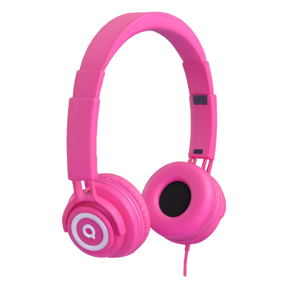 pink headphones 3d emoji style sticker