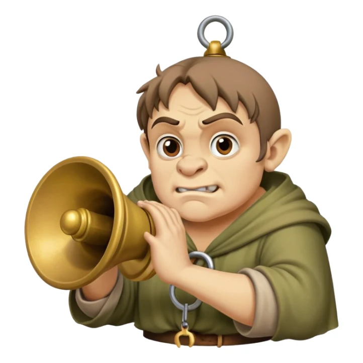 Quasimodo the hunchback of Notre Dame with bell sticker
