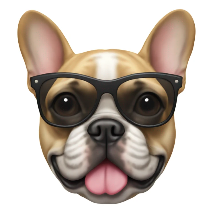 French bulldog with sunglasses sticker