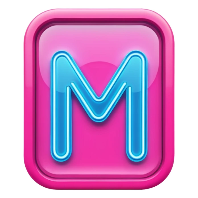 Neon Sign – Bright pink-blue glowing sign, futuristic font.
 sticker