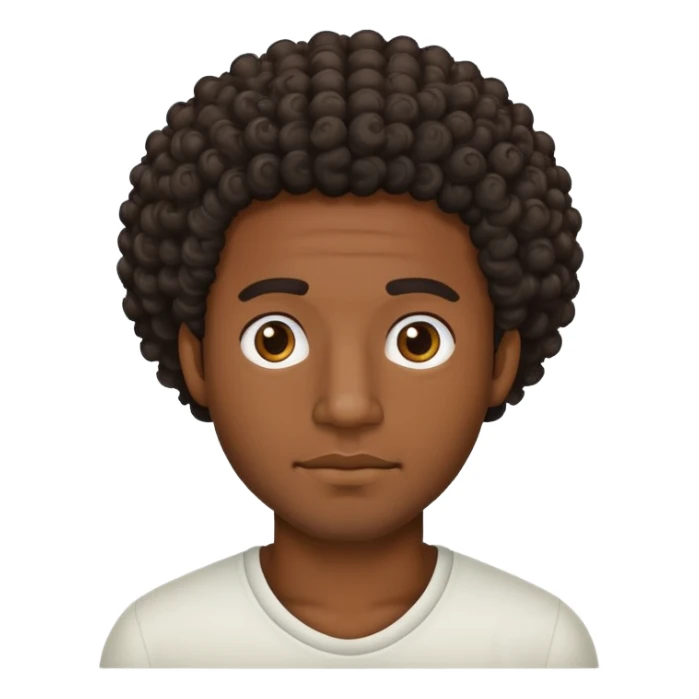 Black Mexican guy with curly hair sticker