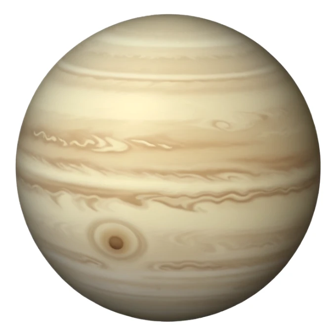 Venus planet emoji, pale grey sphere, soft hazy surface, smooth and featureless, simple and round, no text sticker