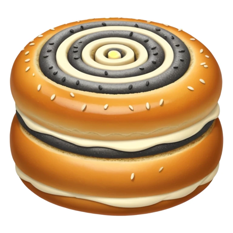make an emoji of poppy seed roll sticker