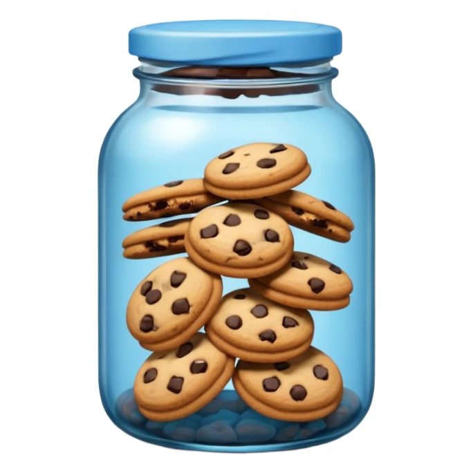 Blue jar full of cookies sticker