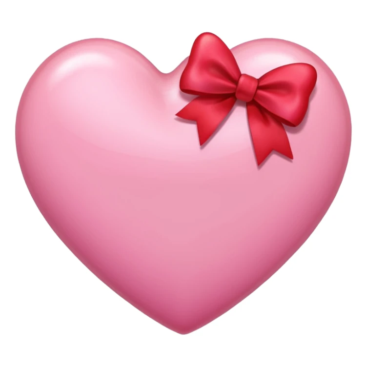 pink heart with bow in it  sticker