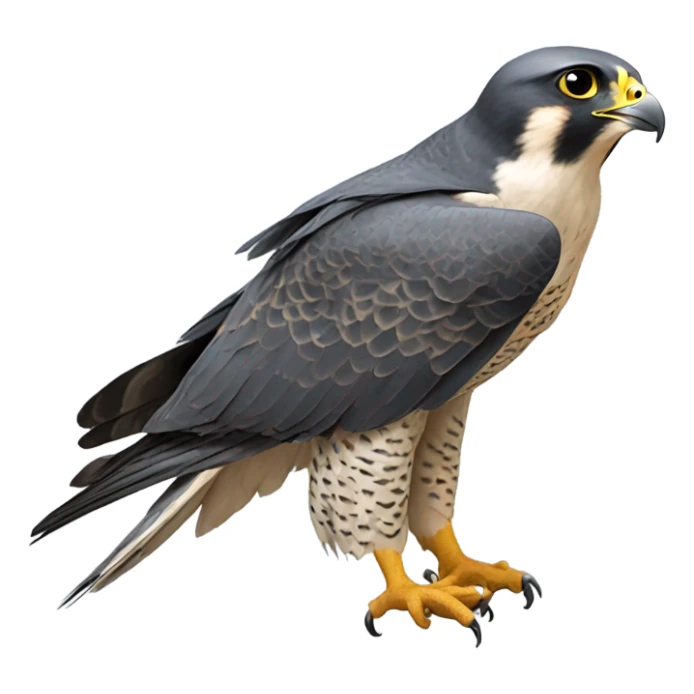 Peregrine falcon with bird in talons  sticker