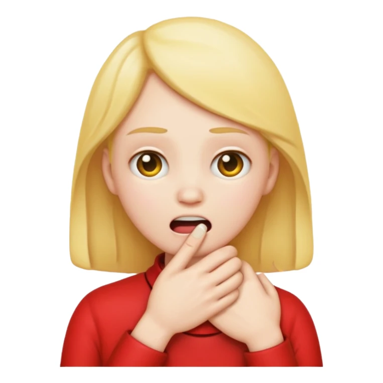 Emoji with hand around throat  sticker