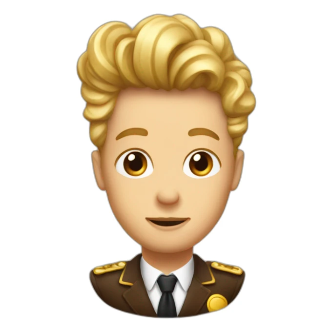 Oldbelgium gold hair dinking coffee sticker