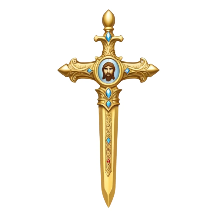 Holy gold dagger of Jesus Christ sticker