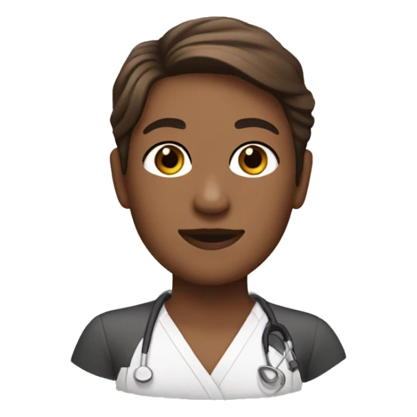 Esthetician with brown hair and is fitzpatrick 3 sticker