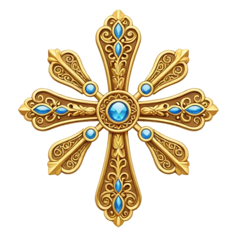 Eastern Orthodox cross. Transparent bakgrundl. sticker
