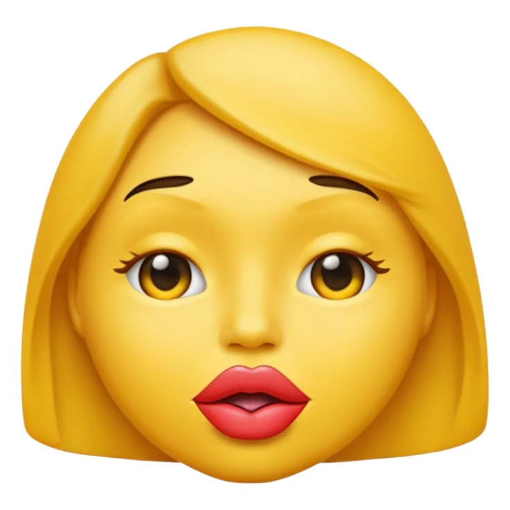 An emoji face making a kissy face waiting to be kissed  sticker