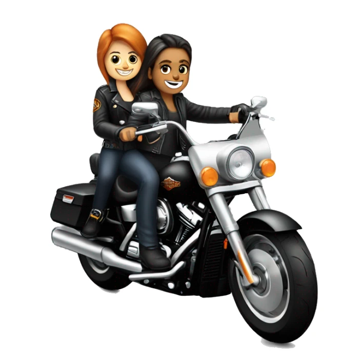 Harley Davidson with girl  pillion sticker