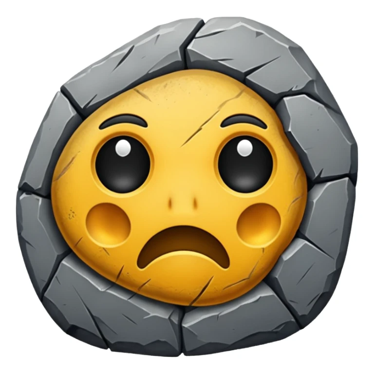 Rock emoji sticker