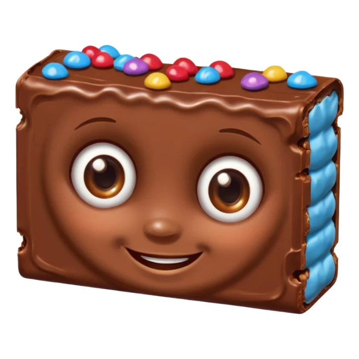 candy bar with eyes and wearing earrings sticker