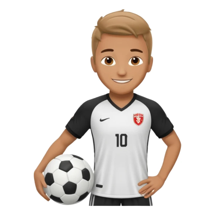 Futbolista posando para una foto sticker