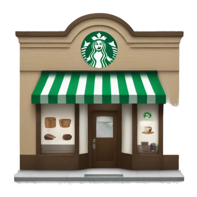 One coffee shop building with one starbucks logo sticker