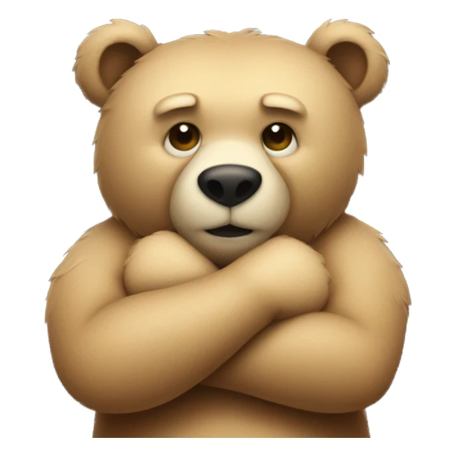 bear arm crossed in shape of an x sticker