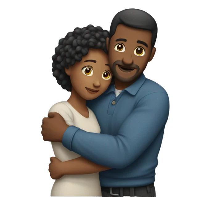 Man and woman hugging tight  sticker