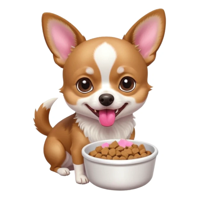 Chihuahua dog food room isometric sticker