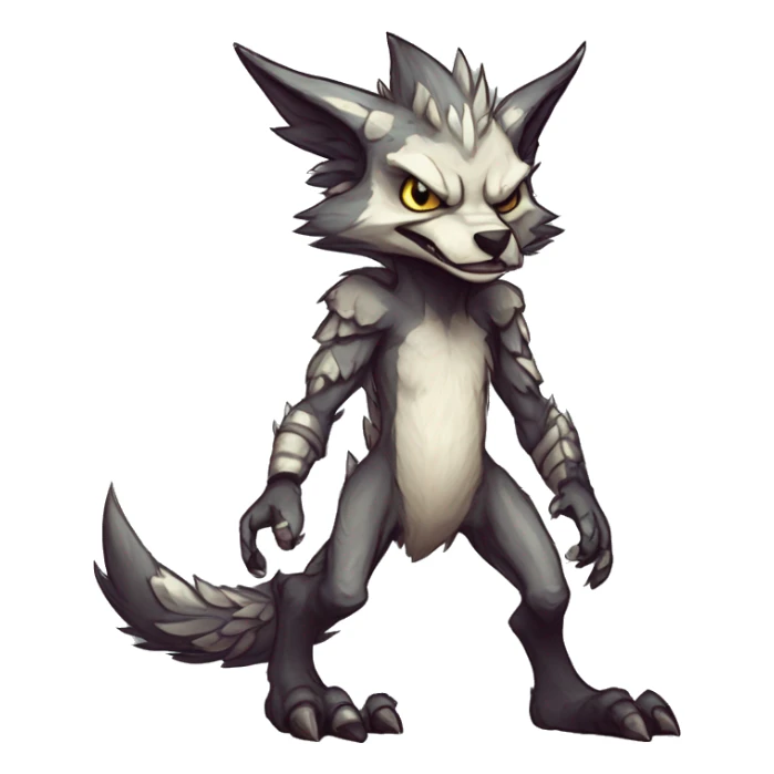 Cute Protogen-vernid-sergal-wickerbeast by griffsnuff & LiLaiRa & Falvie full body  sticker