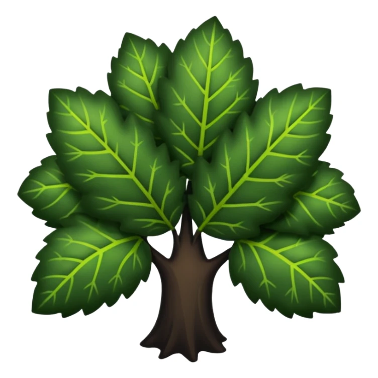 Trébol completamente negro cinco hojas  sticker