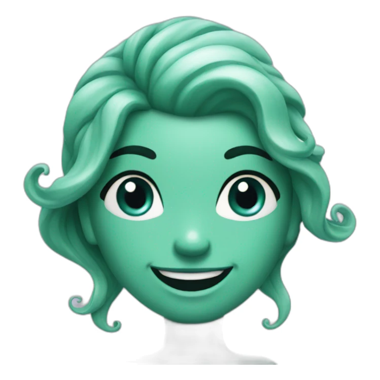 mermaid with a emoji mischievous smile sticker