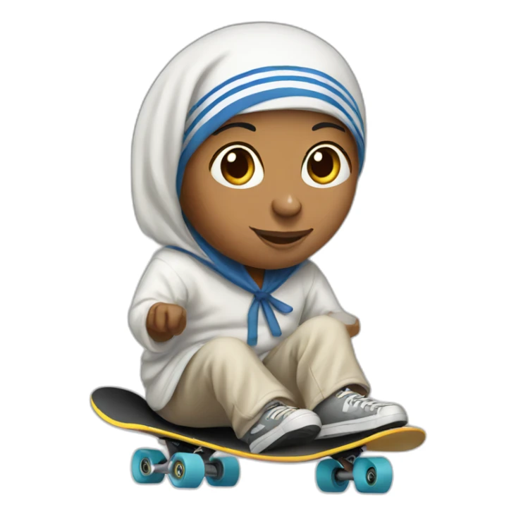 Mother Theresa skateboarder sticker