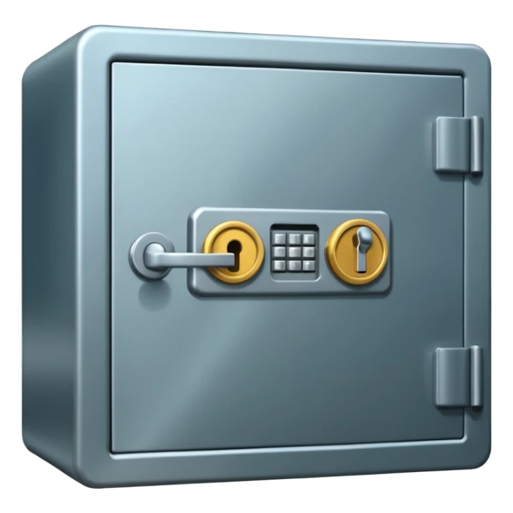 safe deposit box in a bank sticker